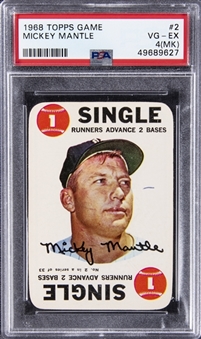 1958-68 Topps Mickey Mantle Card Collection (4 Different)